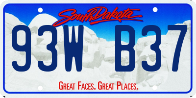 SD license plate 93WB37
