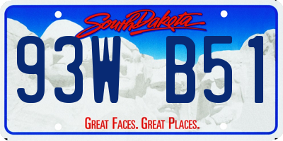 SD license plate 93WB51