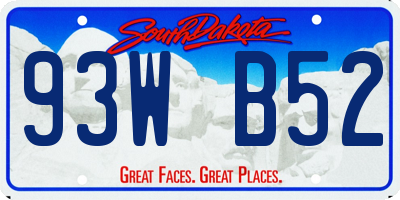 SD license plate 93WB52