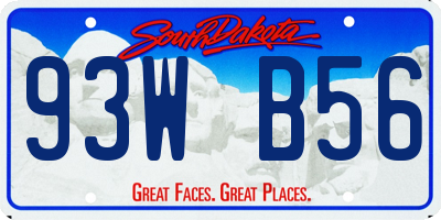 SD license plate 93WB56