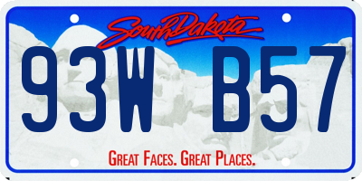 SD license plate 93WB57