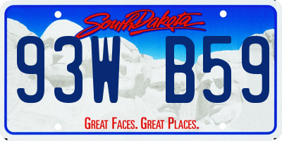 SD license plate 93WB59