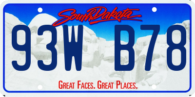 SD license plate 93WB78