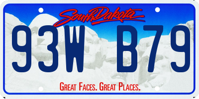 SD license plate 93WB79