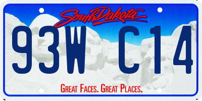 SD license plate 93WC14