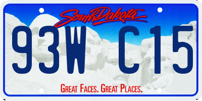 SD license plate 93WC15