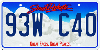 SD license plate 93WC40