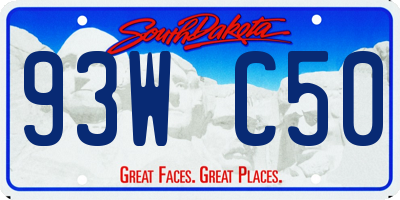 SD license plate 93WC50