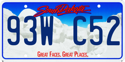 SD license plate 93WC52