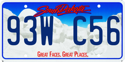 SD license plate 93WC56