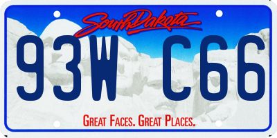 SD license plate 93WC66