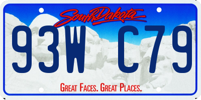 SD license plate 93WC79