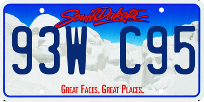 SD license plate 93WC95