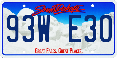 SD license plate 93WE30