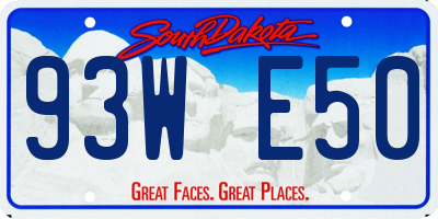 SD license plate 93WE50