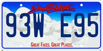 SD license plate 93WE95