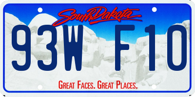 SD license plate 93WF10