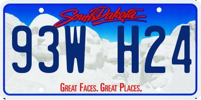 SD license plate 93WH24