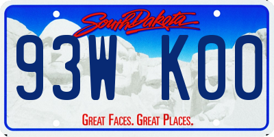 SD license plate 93WK00