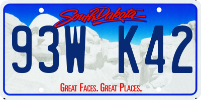 SD license plate 93WK42
