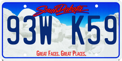 SD license plate 93WK59
