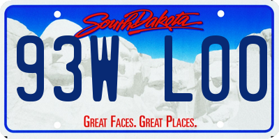 SD license plate 93WL00
