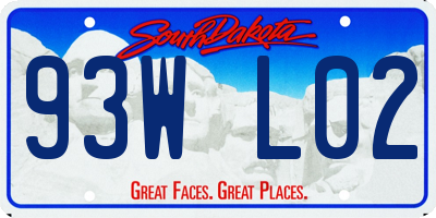 SD license plate 93WL02