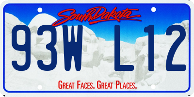 SD license plate 93WL12