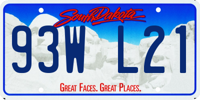 SD license plate 93WL21