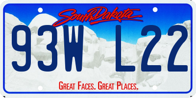 SD license plate 93WL22
