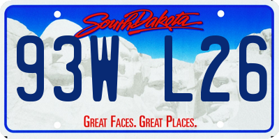 SD license plate 93WL26