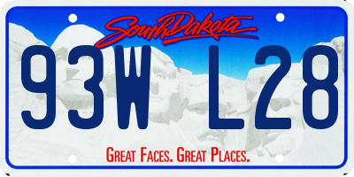 SD license plate 93WL28
