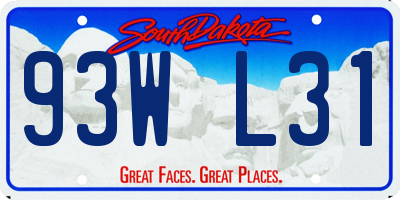 SD license plate 93WL31