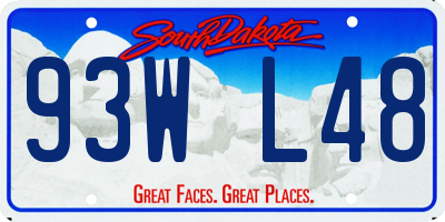 SD license plate 93WL48