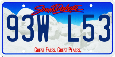 SD license plate 93WL53