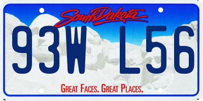 SD license plate 93WL56