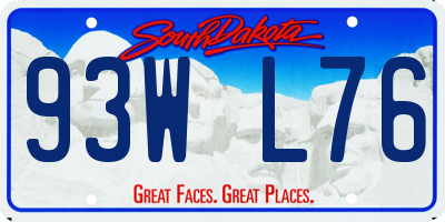 SD license plate 93WL76