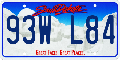 SD license plate 93WL84