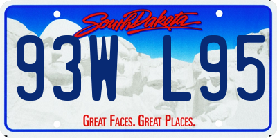 SD license plate 93WL95