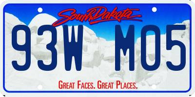 SD license plate 93WM05