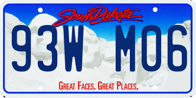 SD license plate 93WM06