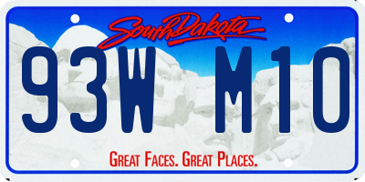 SD license plate 93WM10
