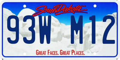 SD license plate 93WM12