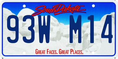 SD license plate 93WM14