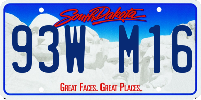 SD license plate 93WM16