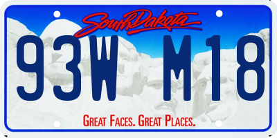 SD license plate 93WM18