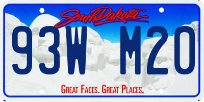 SD license plate 93WM20