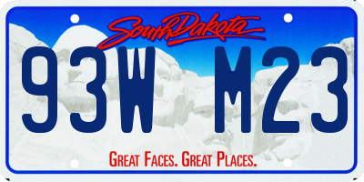 SD license plate 93WM23