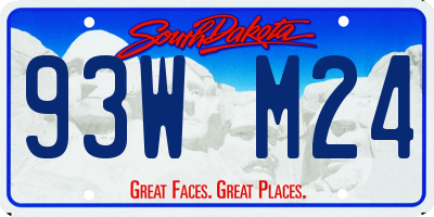 SD license plate 93WM24
