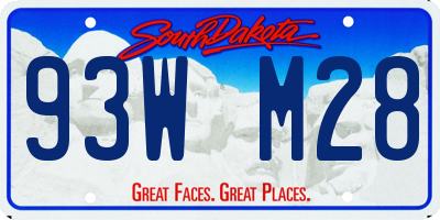 SD license plate 93WM28